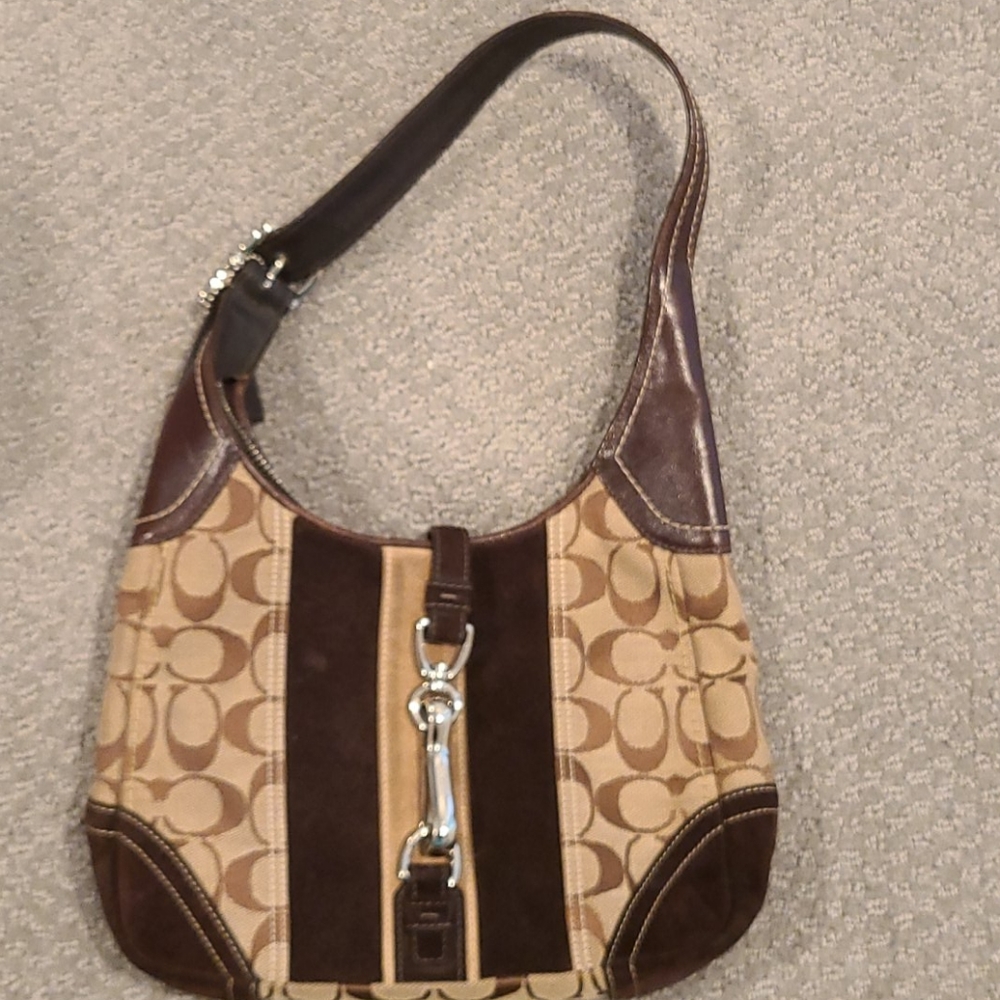 Coach bag brown and tan
